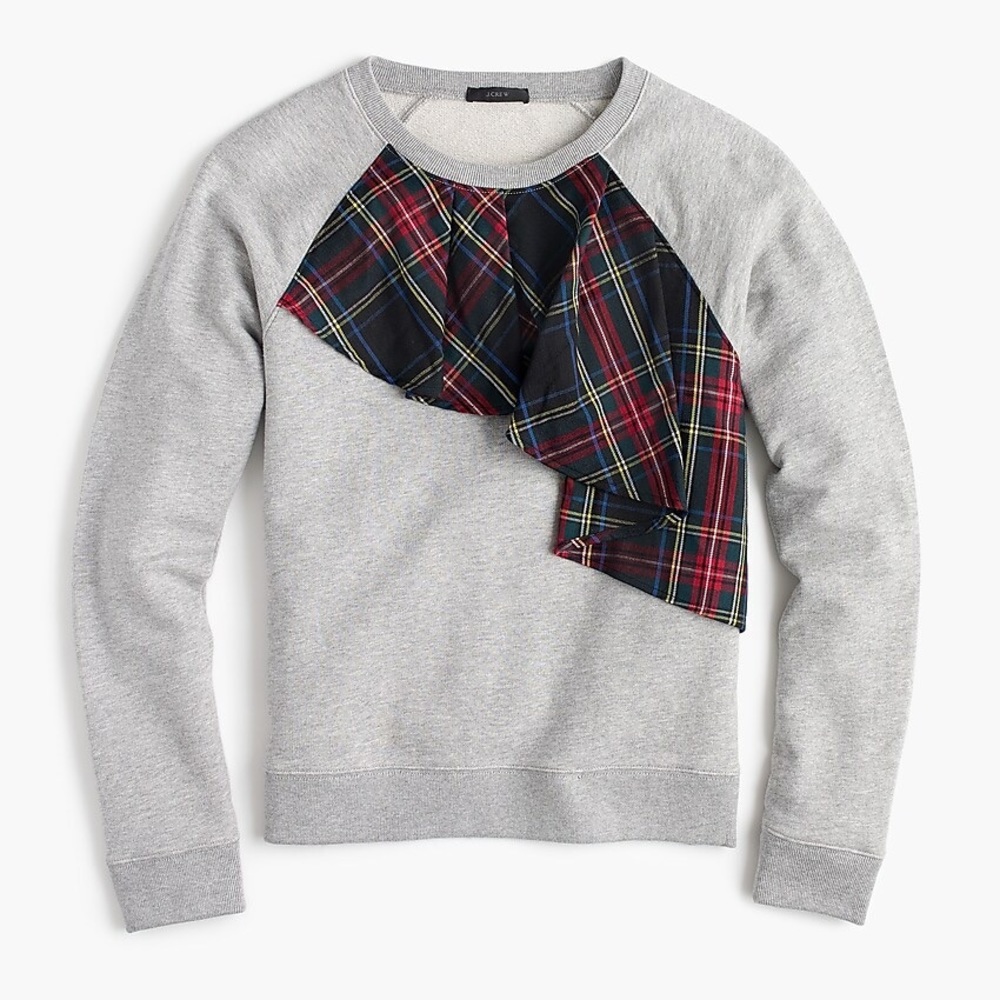 J. Cree Retail Tartan ruffle sweatshirt - Small
